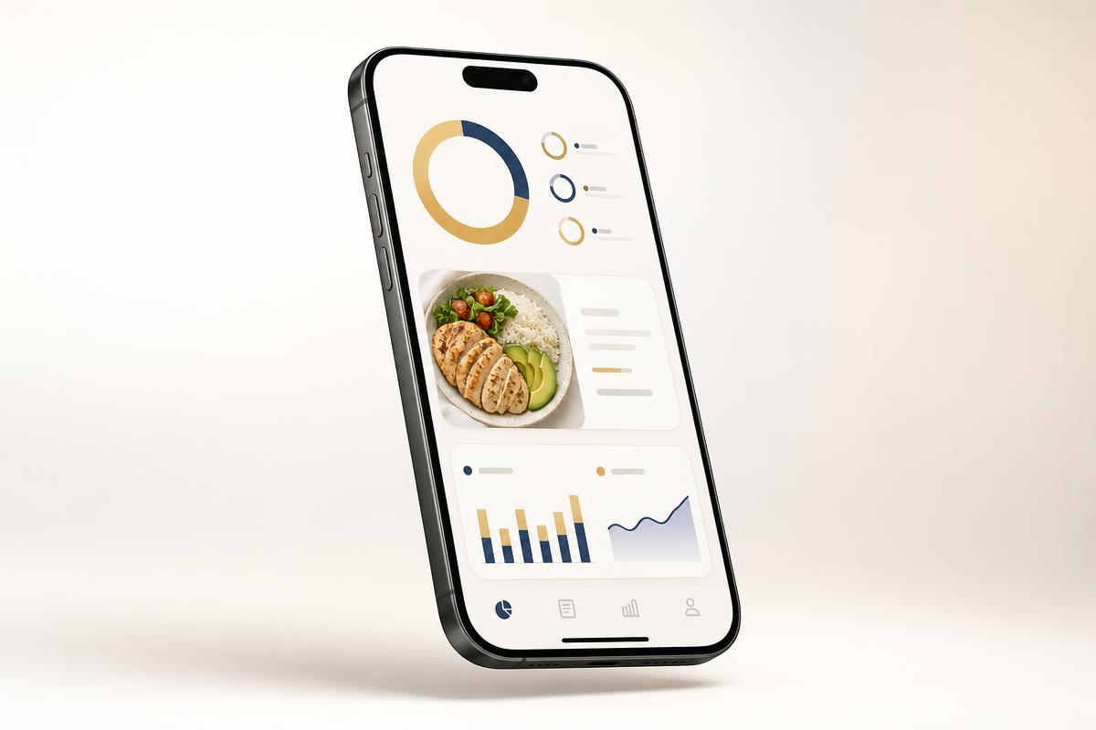 SnapMacro mobile app showing AI nutrition tracking interface